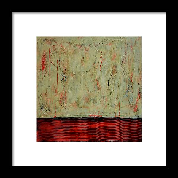 Abstract Framed Print featuring the painting Grounded by Jim Benest