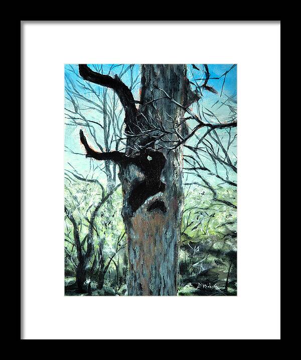 Tree Framed Print featuring the painting Grumpy by Jason Reinhardt