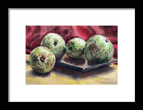 Guava Framed Print featuring the painting Guapples by Joey Agbayani