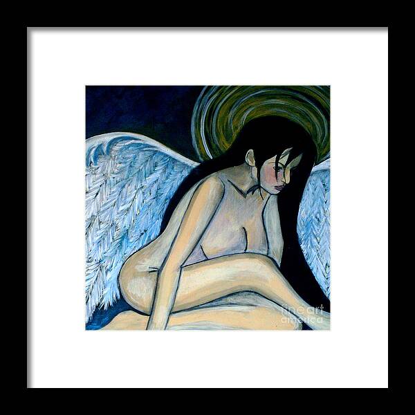 Angel Framed Print featuring the painting Guardian Angel by Monica Furlow
