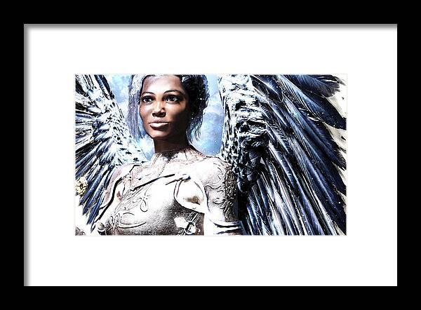 Guardian Angel Framed Print featuring the painting Guardian Angel Poster by Suzanne Silvir