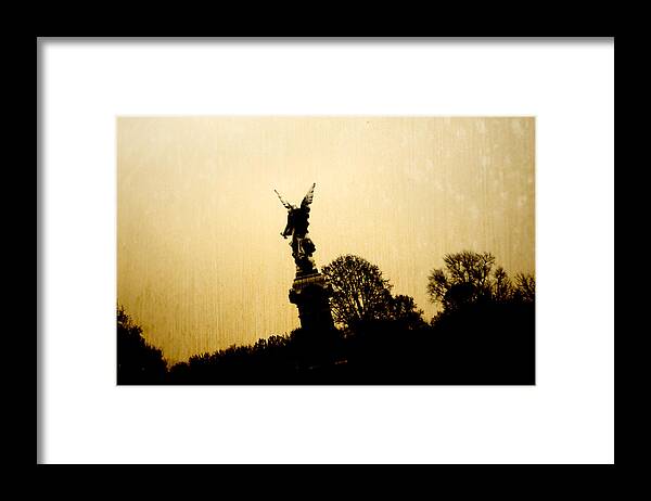 Cemeteries Framed Print featuring the photograph Guardian by Off The Beaten Path Photography - Andrew Alexander