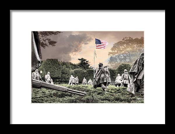 Korean War Memorial Framed Print featuring the photograph Guardians by JC Findley