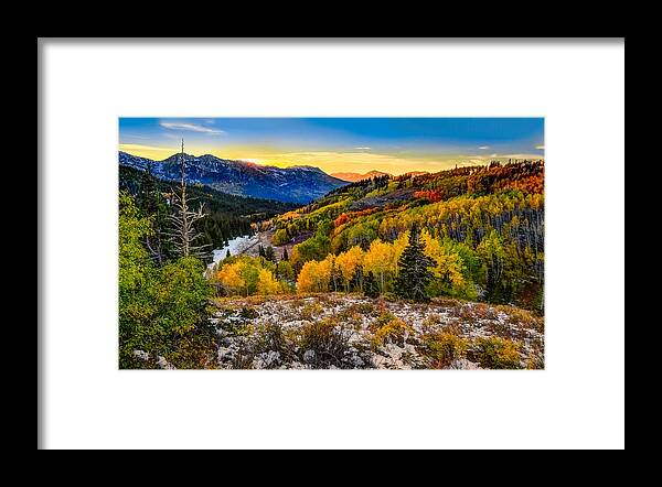 Wasatch Mountains Framed Print featuring the photograph Guardsmans Pass Sunset by Dave Koch