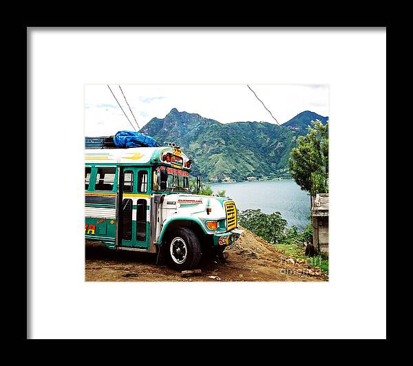 Guatemala Framed Print featuring the photograph Guatemalan Chicken Bus by Trude Janssen
