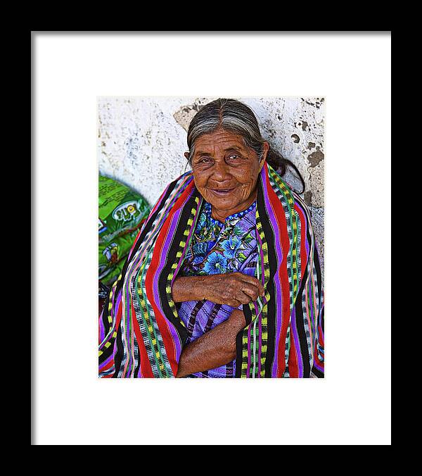 Guatemala Framed Print featuring the photograph Guatemalan woman by Tatiana Travelways