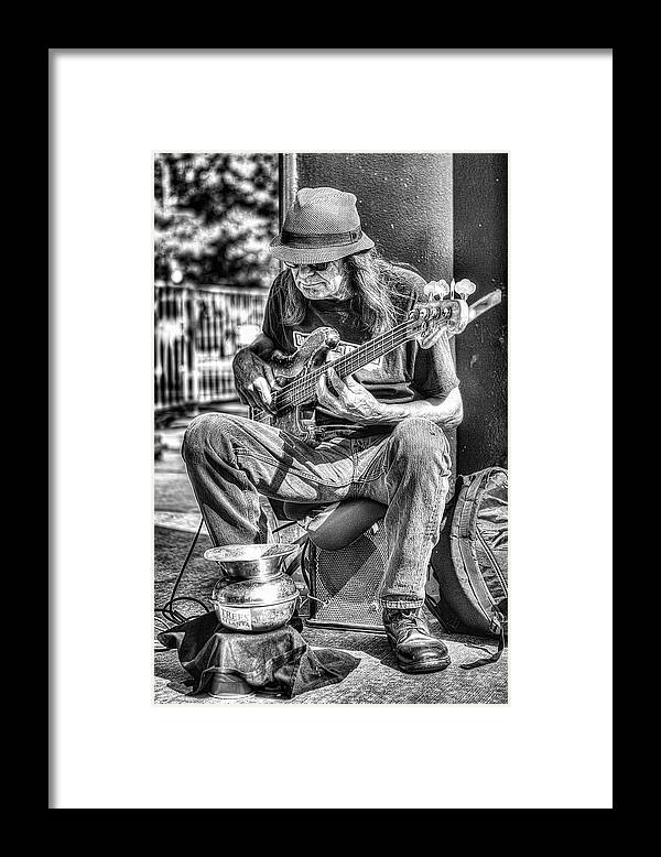 Guitar Framed Print featuring the photograph Guitar Man by Deborah Penland