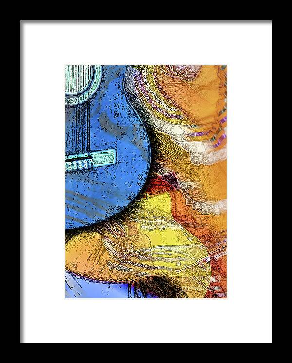 Guitar Framed Print featuring the painting Guitar Music by Allison Ashton