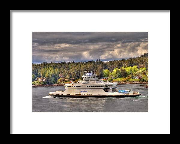 Bc Ferries Framed Print featuring the photograph Gulf Islands 7 by Lawrence Christopher