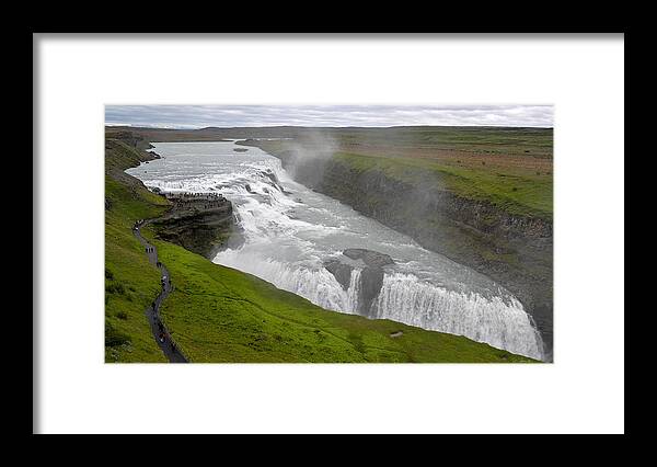 Iceland Framed Print featuring the photograph Gullfoss Waterfall No. 2 by Joe Bonita