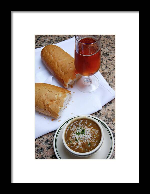 New Orleans Framed Print featuring the photograph Gumbo Lunch by KG Thienemann