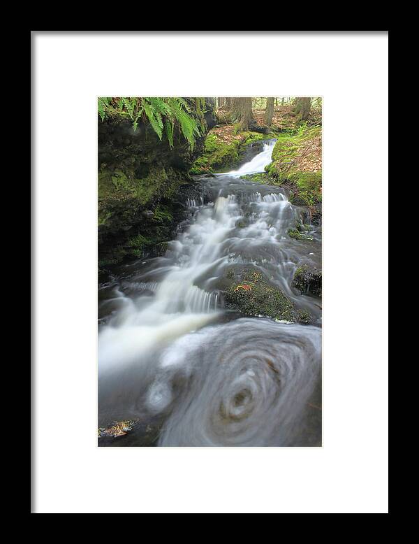 Waterfall Framed Print featuring the photograph Gunn Brook Vortex Mount Toby by John Burk