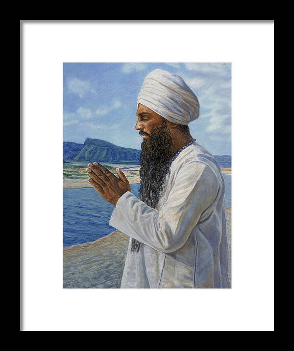 Sikh Framed Print featuring the painting Guru Ram Das by Gurukirn Khalsa