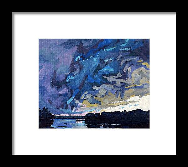 Shelf Framed Print featuring the painting Gust Front by Phil Chadwick