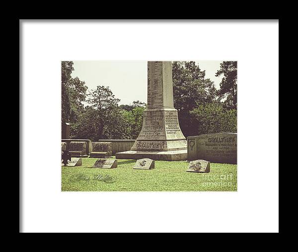 Photoshop Framed Print featuring the photograph Gwaltney Monument in Smithfield Virginia by Melissa Messick