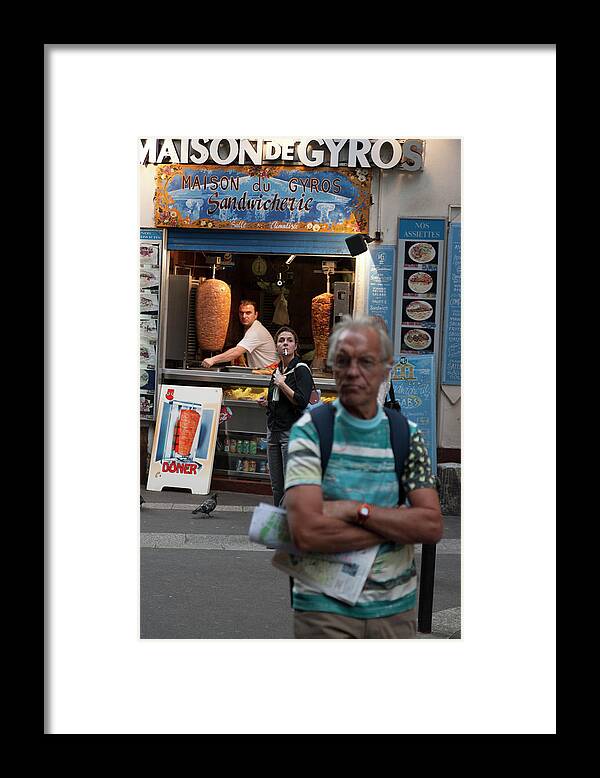 Gyros Framed Print featuring the photograph Gyros in Paris by Carl Purcell