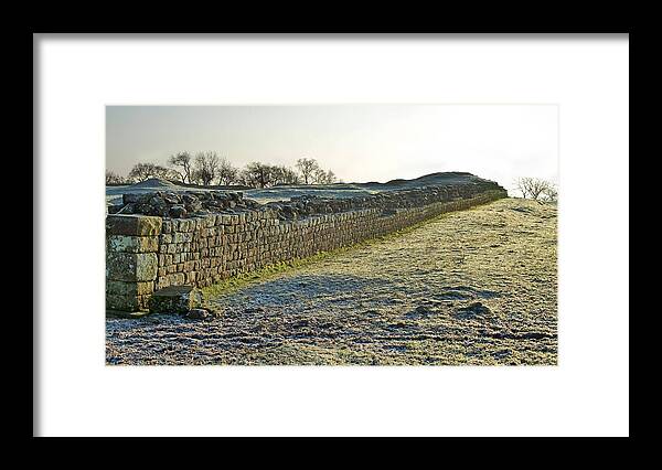 Hadrian's Wall Framed Print featuring the digital art Hadrian's Wall by Maye Loeser