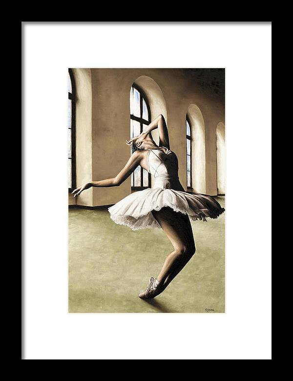 Dancer Framed Print featuring the painting Halcyon Ballerina by Richard Young