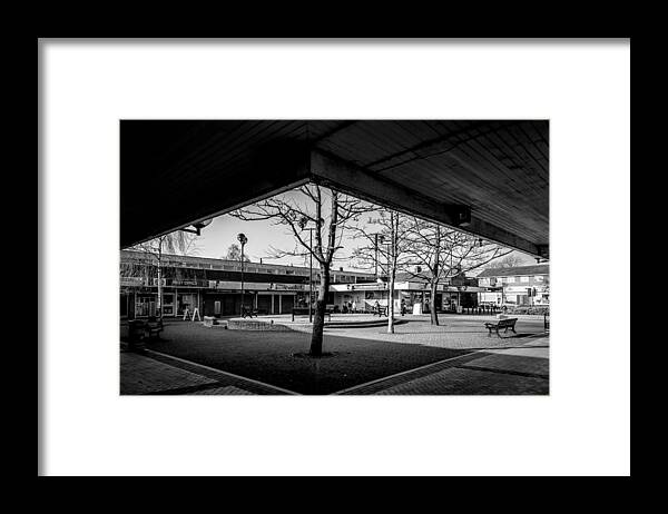 Hale Barns Precinct Framed Print featuring the photograph Hale Barns Square as it used to be by Neil Alexander Photography