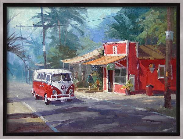 #faatoppicks Framed Canvas Print featuring the painting Haleiwa by Richard Robinson