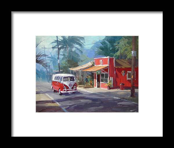 Hawaii Framed Print featuring the painting Haleiwa by Richard Robinson