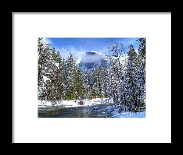 Half Dome Framed Print featuring the photograph Half Dome and the Merced River by Bill Gallagher