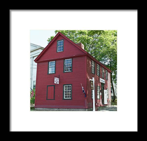 New England Framed Print featuring the photograph Hall Haskell House by Caroline Stella