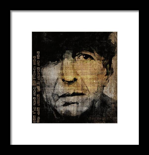 Leonard Cohen Framed Print featuring the painting Hallelujah Leonard Cohen by Paul Lovering