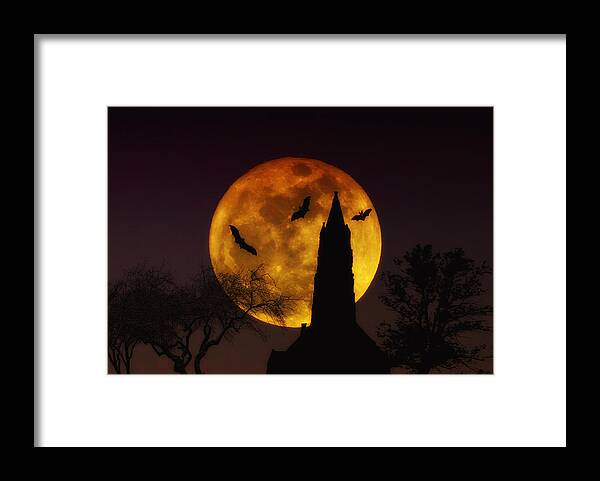 Halloween Framed Print featuring the photograph Halloween Moon by Bill Cannon