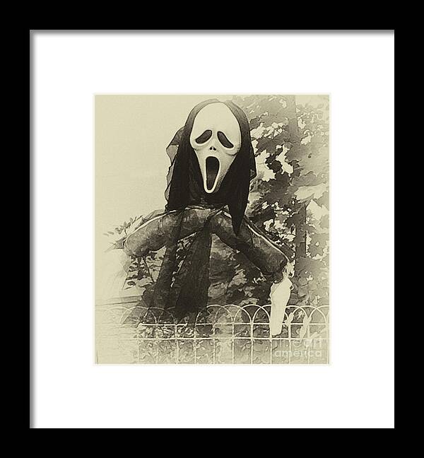 Halloween Framed Print featuring the photograph Halloween No 1 - The Scream by Eva-Maria Di Bella
