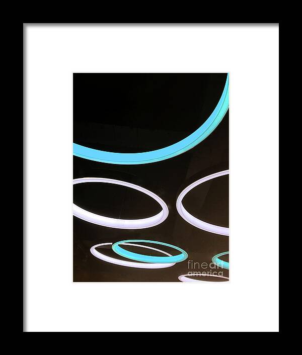 Abstract Framed Print featuring the photograph Halos on the Ceiling by Rick Locke - Out of the Corner of My Eye