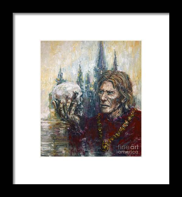 Hamlet Framed Print featuring the painting Hamlet by Arturas Slapsys