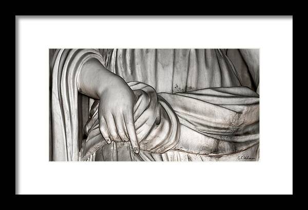 Christopher Holmes Photography Framed Print featuring the photograph Hand And Robe by Christopher Holmes