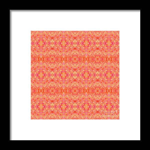 Orange Framed Print featuring the painting Hand-Painted Abstract Watercolor in Orange Tangerine by Beverly Claire Kaiya