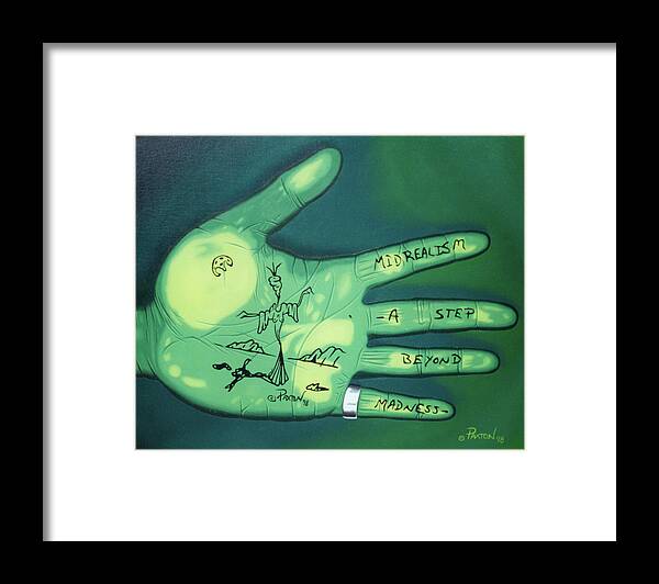  Framed Print featuring the painting Hand Print by Paxton Mobley