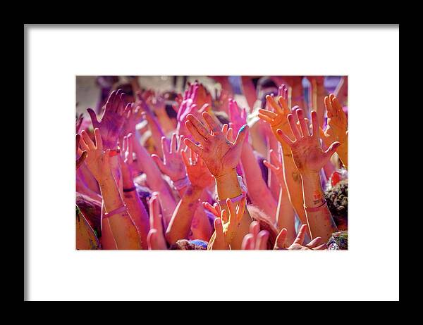 Hand Framed Print featuring the photograph Hands Up by Okan YILMAZ