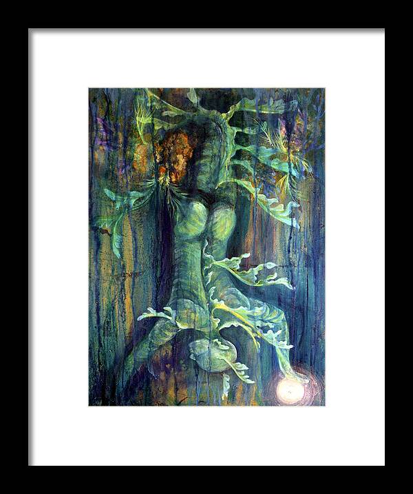 Florida Reef Framed Print featuring the painting Hanged Man by Ashley Kujan