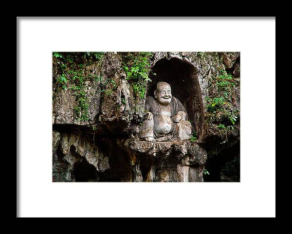 Buddha Framed Print featuring the photograph Happy Buddha by Harry Spitz