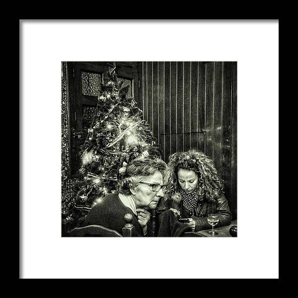 Madridcastizo Framed Print featuring the photograph Happy Christmas
#blackandwhite by Rafa Rivas