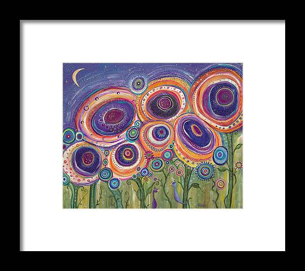 Flowers Framed Print featuring the painting Happy Dance by Tanielle Childers