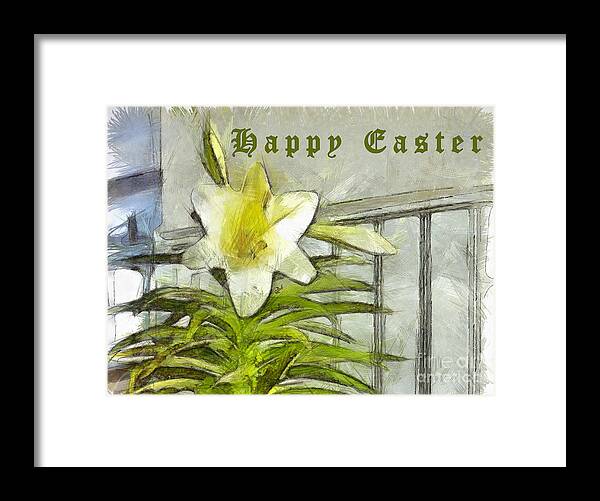 Easter Framed Print featuring the photograph Happy Easter Lily by Claire Bull