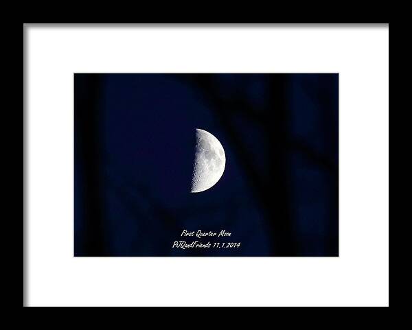 First Quarter Moon 2014 Framed Print featuring the photograph Happy First Birthday Kaya by PJQandFriends Photography