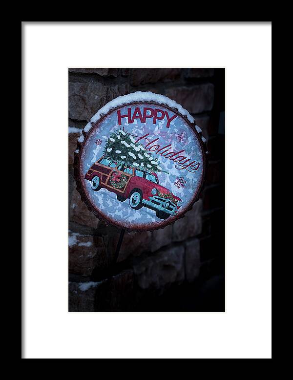 Happy Framed Print featuring the photograph Happy Holidays by Allin Sorenson