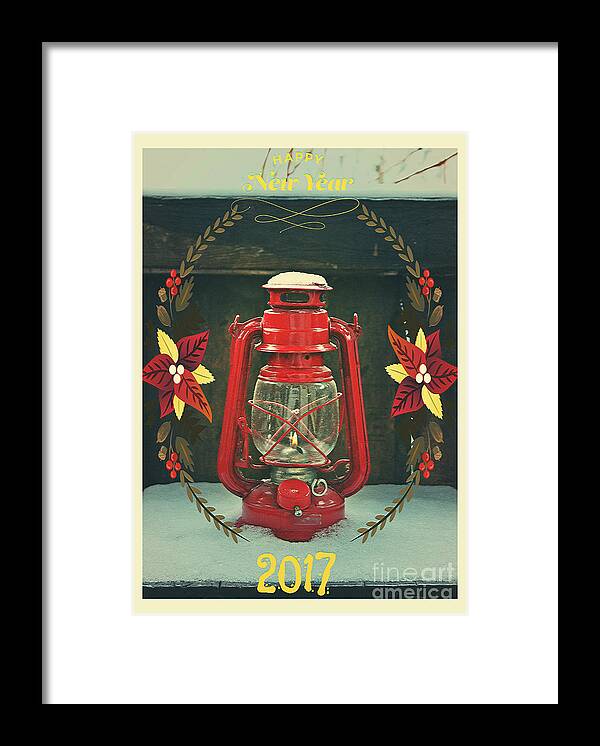 Postcard Framed Print featuring the photograph Happy New Year by Binka Kirova