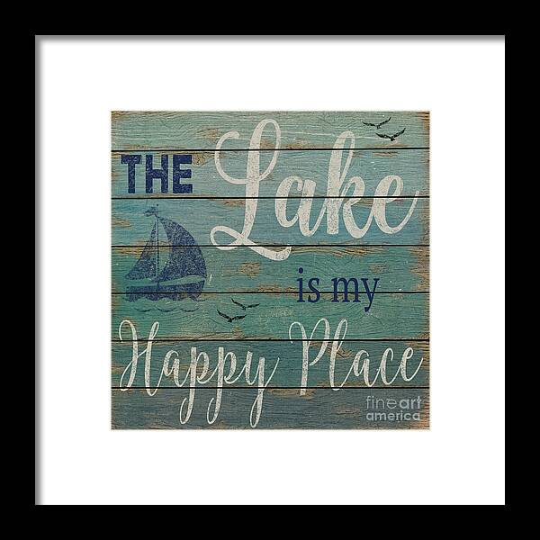 Nautical Framed Print featuring the painting Happy Place-JP3838 by Jean Plout