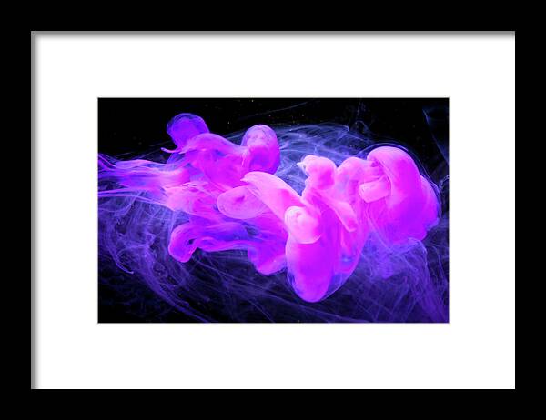 Abstract Framed Print featuring the photograph Happy Soul - Fine Art Photography - Paint Pouring by Modern Abstract