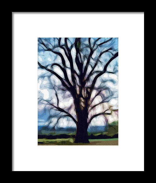 Tree Framed Print featuring the digital art Happy Valley Tree by Holly Ethan
