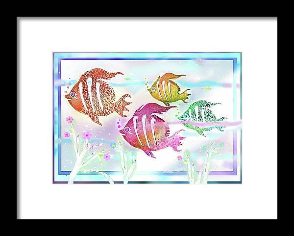 Clean Sea Framed Print featuring the digital art Happiness is a Clean Ocean by Hartmut Jager
