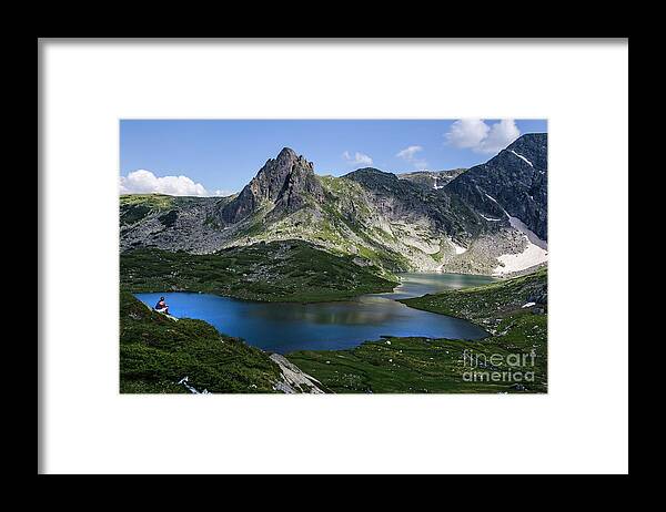 Mountain View Framed Print featuring the photograph Haramiya Mountain-Twin Lake-2 by Steve Somerville