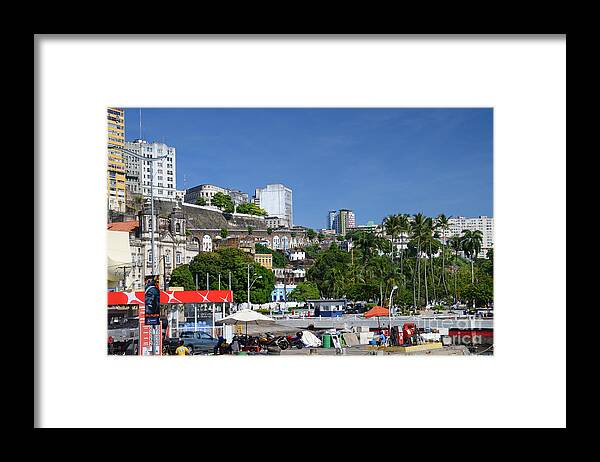 Salvador Framed Print featuring the photograph Harbor in Salvador da Bahia Brazil by Ralf Broskvar